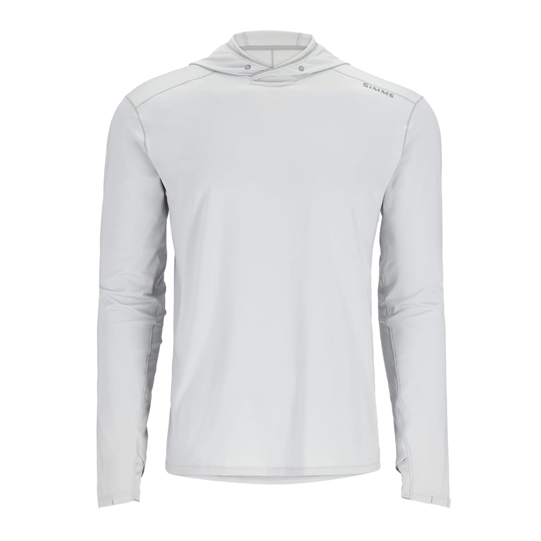 Simms SolarFlex UPF 50+ Shirt – Premium Sun Protection Hoodie for Men, Lightweight, Quick-Dry, Breathable Outdoor Apparel for Men (Sterling, Large)