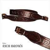 VVV-Group Total Sale!Real Leather Rifle Sling with Embossed Design for Hunting, Shooting Sport/Best Strap for Your Gun (Rich Brown)