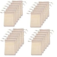 4x6 Inch Wood color Double Drawstring Cotton Muslin Bags Favor Bags Jewelry Pouch Reusable Bags Tea Bags Souvenir Gift Bag by Erlvery DaMain-Pack of 24pcs