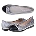 LE MIU LUCKY New Women's Dress Soft Flexible Bow Rhinestone Gold Accent Comfortable Ballerina Flats Shoes