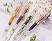Asvine Yongsheng Clear Classical Fountain Pen Fine Nib Arrow Clip, Piston Filling System, Gold Trim, Set of 4 Pieces in transparent Color