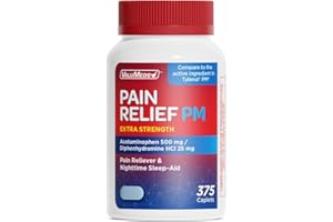 ValuMeds Compare to Tylenol PM PM Pain Reliever & Sleep Aid, Generic Acetaminophen 500mg, Fast-Acting, Extra Strength for Headaches, Migraines, Aches | Non-Habit Forming (375 Count)