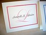 50 Personalized Note Cards with Initial Plus Full Name. Set of 50 Folding Cards with Matching Envelopes. A Great Personalized Gift!