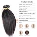 Rosette Hair Kinky Straight Hair Wave Hair Extension/Weft, 100% Brazilian Virgin Remy Human Hair with Unprocessed Natural Black Color, Size 12