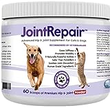 Advanced Hip & Joint Supplement for Dogs and Cats - Fast Natural Arthritis Pain Relief. Powder with Glucosamine, Chondroitin, MSM, Hyaluronic Acid & Omega 3 Fish Oil. Made in USA - 60 Scoops.