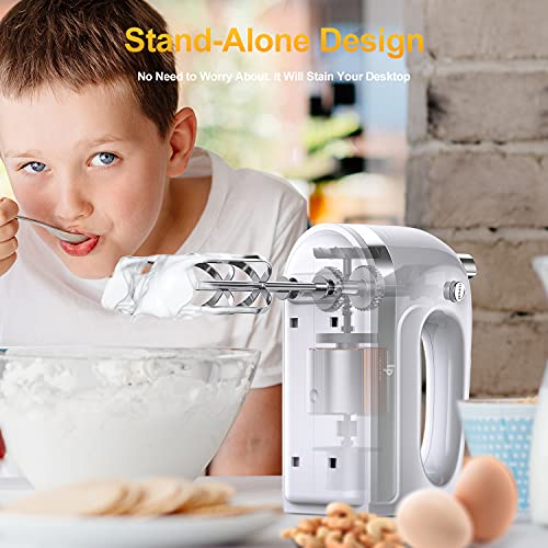 LILPARTNER Hand Mixer Electric, 400W Food Mixer 5 Speed Handheld Mixer