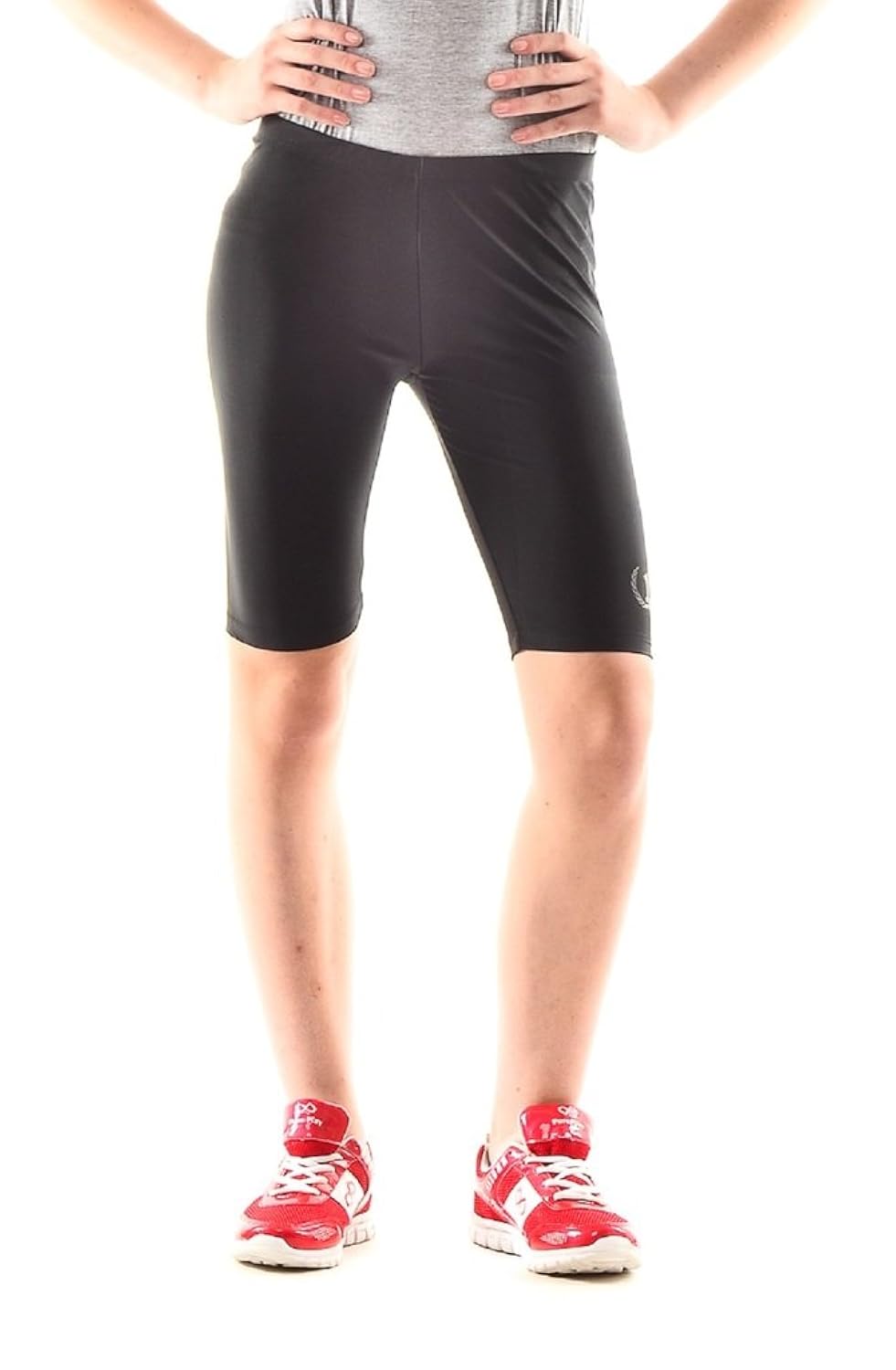 onesport women's polyester black shorts(onsp11bl-p)