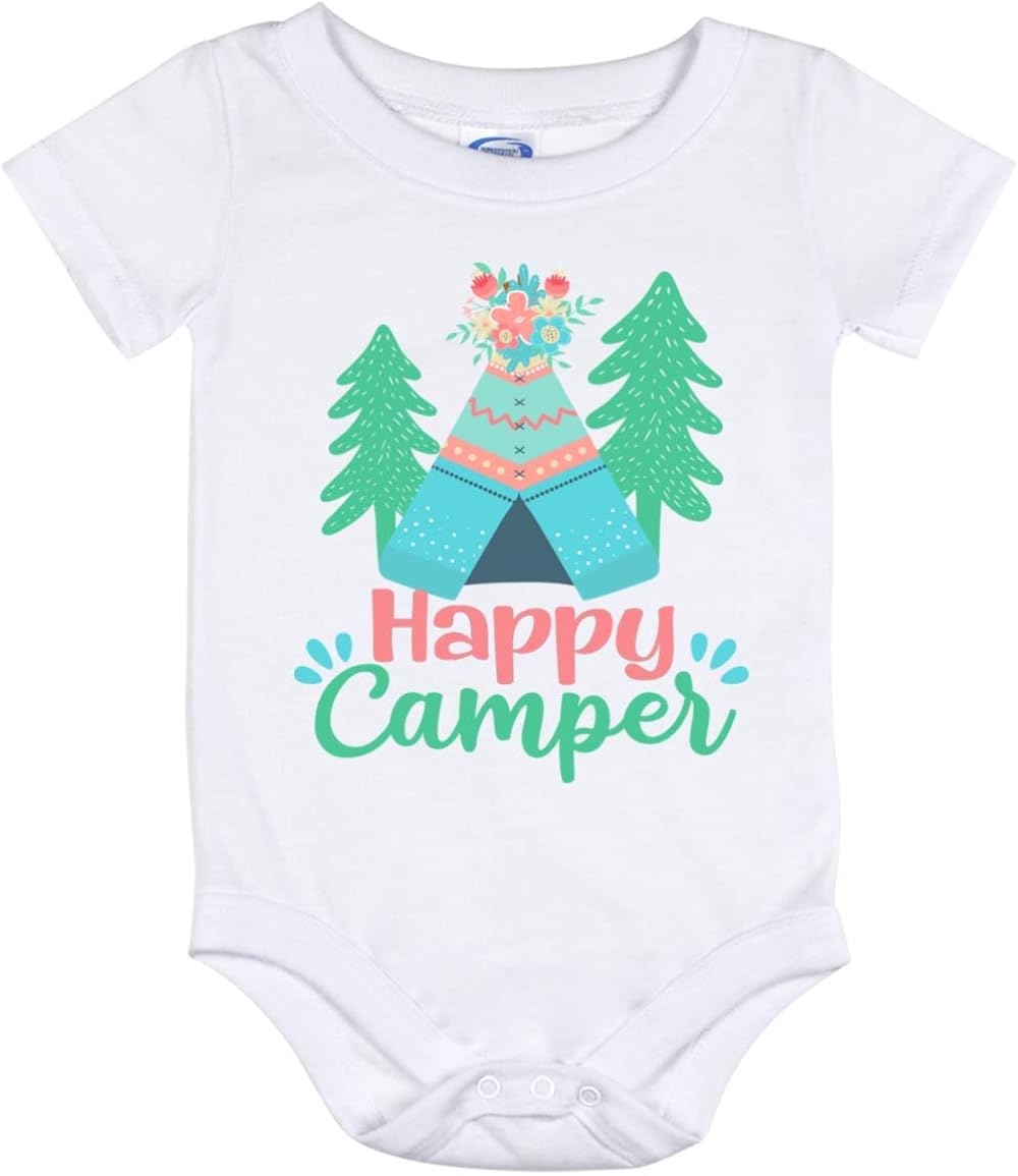 Happy Camper Camping Baby Bodysuit Toddler Onesie Infant