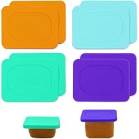 Amazon.com: Silicone Baby Food Lids Compatible with Gerber Food ...