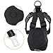 SlowTon Dog Seat Belt Harness for Car, Dog Car Harness Adjustable Mesh Breathable & Dog Seatbelt Safety Tether with Elastic Bungee for Small Medium Large Pets(Black, Single Clip, M)