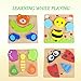 Wooden Toddler Puzzles, WOOD CITY Jigsaw Puzzles for Toddlers 1 2 3 Years Old, Educational Toys Gift for Boys and Girls with 4 Pack Animal Pattern