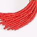 NLCAC Women's Beaded tassel earrings Long Fringe Drop Earrings Dangle Red