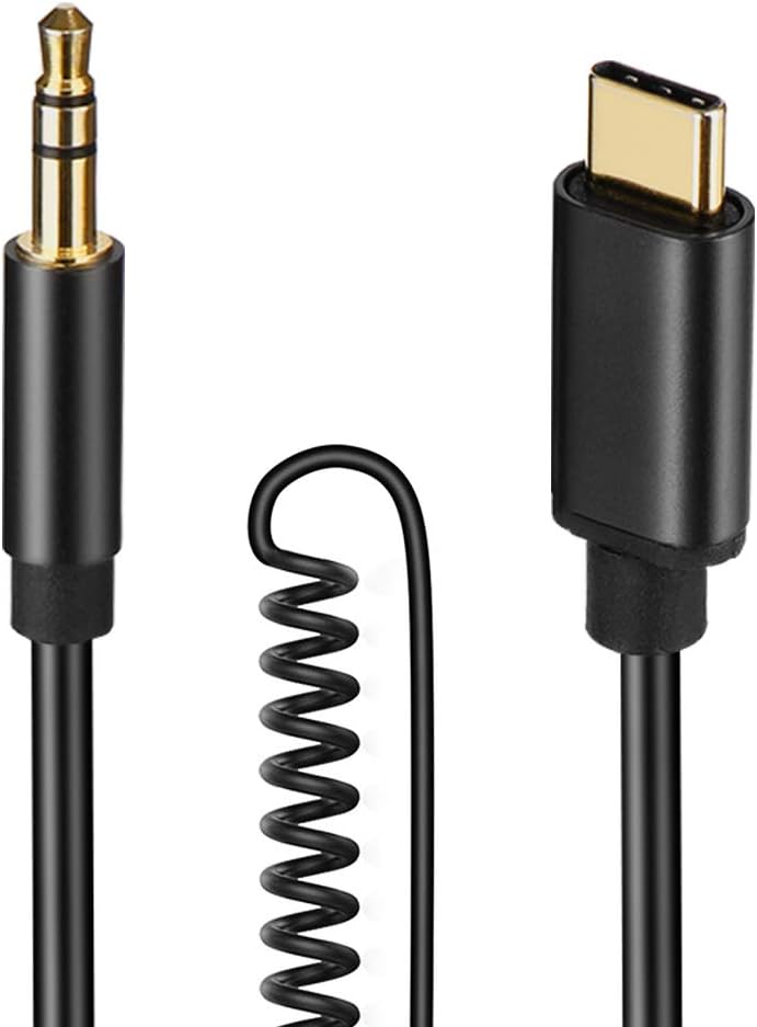USB C Cable, USB C to 3.5mm Aux Cable Type C Audio Adapter Extension Jack Cord for Huawei P30/P20/Mate 20/Mate 20 Pro/Samsung Galaxy Note10/Google Pixel/Car Stereos/Headphones (Max 1.4m)