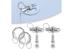 Watris Veiyi Hood Pins for Truck - 4in Threaded Engine Hood Pin Plate Lock, Car Modified Accessory