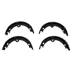 TRQ Rear Parking Brake Shoe Set Compatible with