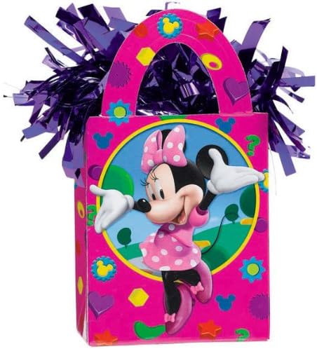 amscan 10022650 Minnie Mouse Tote Bag Balloon Weight Party Decoration-1 Pc