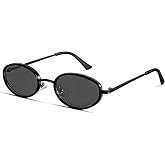boten Retro Oval Sunglasses for Women 90s Small Sunnies | Gold Frame Trendy Sun Glasses Lightweight Cute Chic Shades UV Protection