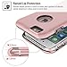 iPhone 6s Plus Case, iVAPO [Shock-Absorption] iPhone 6 Plus Case Rose Gold, Soft TPU Bumper with Delicate Embossed Texture PC Dual Layers Case for iPhone 6 Plus / 6s Plus 5.5 Inch (MM615) (Rose gold)