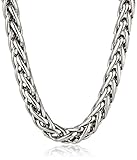Italian Sterling Silver 5.0mm Spiga Chain Necklace, 18