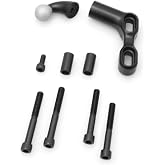HEYOMOTOR Handlebar Phone Holder for Harley-Davidson Water Bottle Holder Aluminum Offset Perch Mount Accessory Mount (Black)