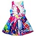 KIDHF Trolls Little Girl Princess Cartoon Party Princess Dress (Color,110/3-4Y)