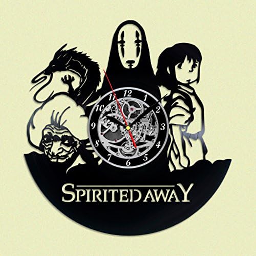 Spirited Away Studio Ghibli Vinyl record Wall Clock, Unique Décor for Home or Living Room, Gift ideas for friends, man and woman
