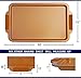 Copper Kitchen Non-Stick Cookie Sheet - E4U 18 x 12 Carbon Steel Chefs Baking Sheet