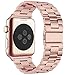 Valuebuybuy Stainless Steel Metal Clasp Buckle Wrist Strap for Apple Watch - Rose Gold/38mm