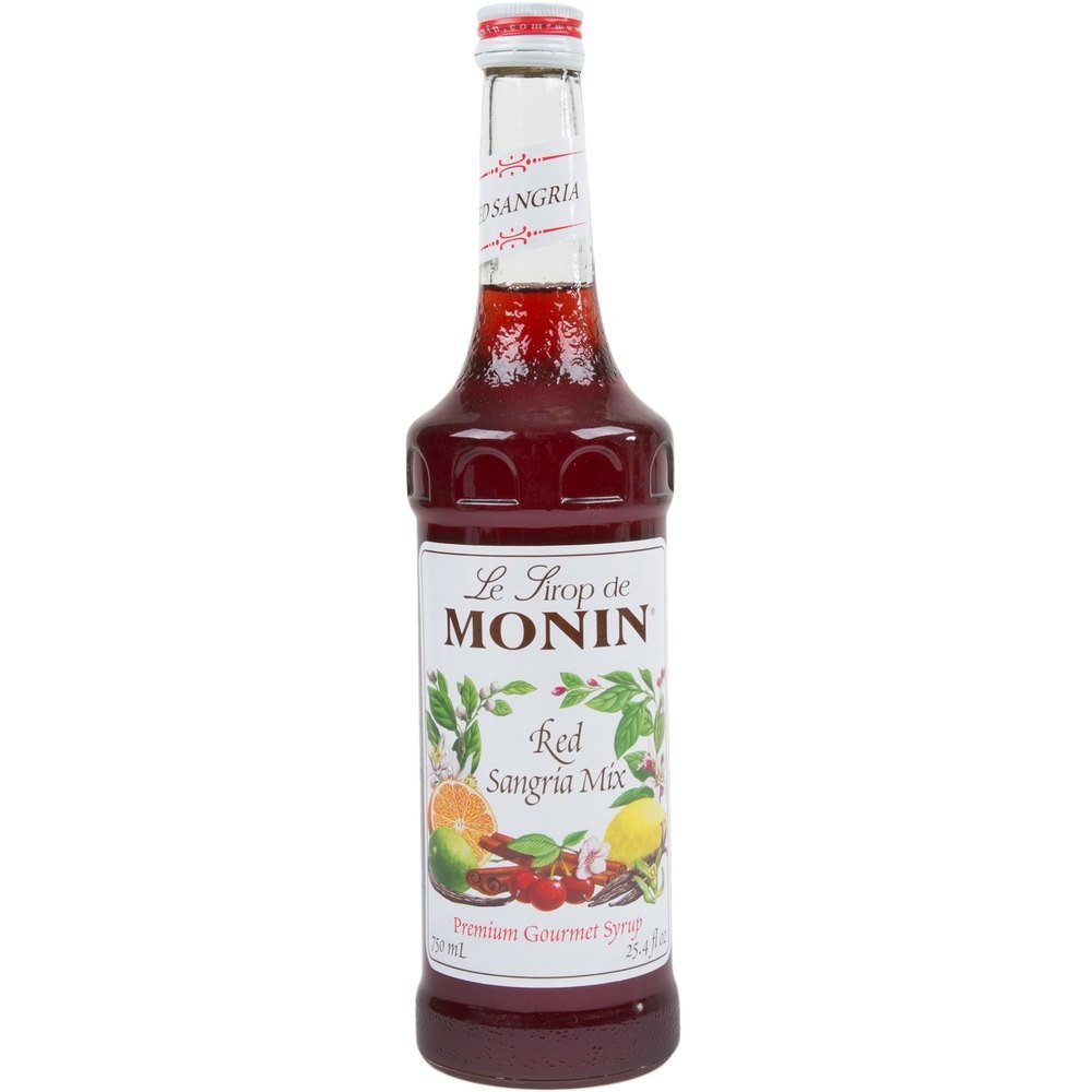 Monin Flavored Syrup, White Sangria Mix, 33.8ounce Plastic Bottle (1 Liter