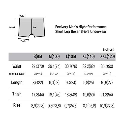 image for Feelvery Men's Mesh Flex-Fit See-Through Line Stretch Short Leg Boxer 