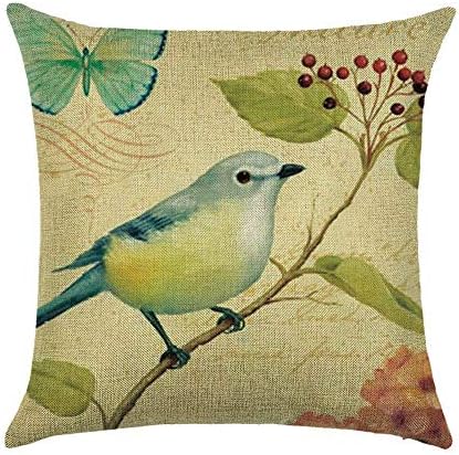 KLYDH NicegiftCute Bird Pillow Double Sided Cushion Cover Throw Pillow Case Parrot Magpie White Pigeon (08),Cover Size:20 x 20 Inch(50cm x 50cm)