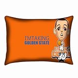 Golden State Warriors Stephen Curry Pillow Case Both Sides Cover Size 20x30 Inch
