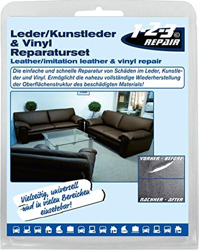 Leather Leatherette and Vinyl Repair Kit DIY Repairs Holes Tears Rips Cigarette Burns