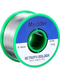 Mudder Sn99 Ag0.3 Cu0.7   Alambre de soldadura sin plomo con núcleo de rosina para soldadura eléctrica (3.53 oz)