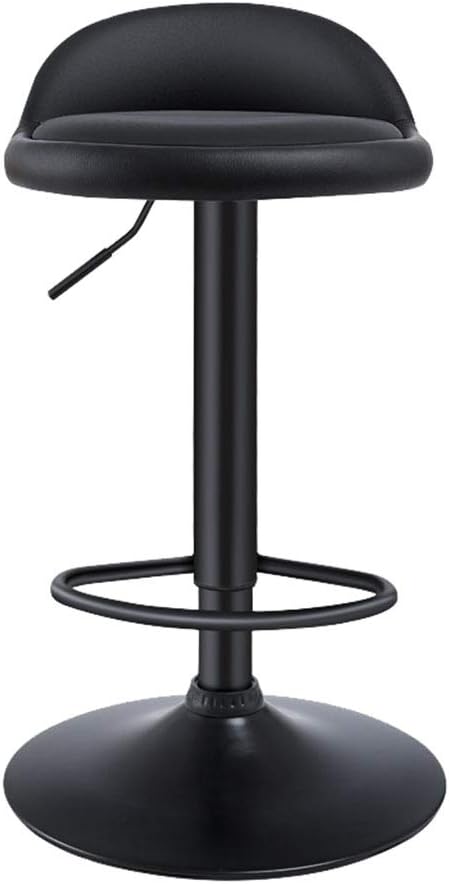 CCMM Adjustable Height Hydraulic Swivel Stool Tattoo Facial Massage Spa Salon Medical Stool with Back Rest (black)