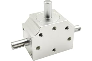 PGFUN 1:1 Right Angle Tapered Bevel Gearbox Mini 1 Module 20 Teeth 90° Angle Drive Steering Gear Device Simple Mechanical DIY Module with 8mm Shaft