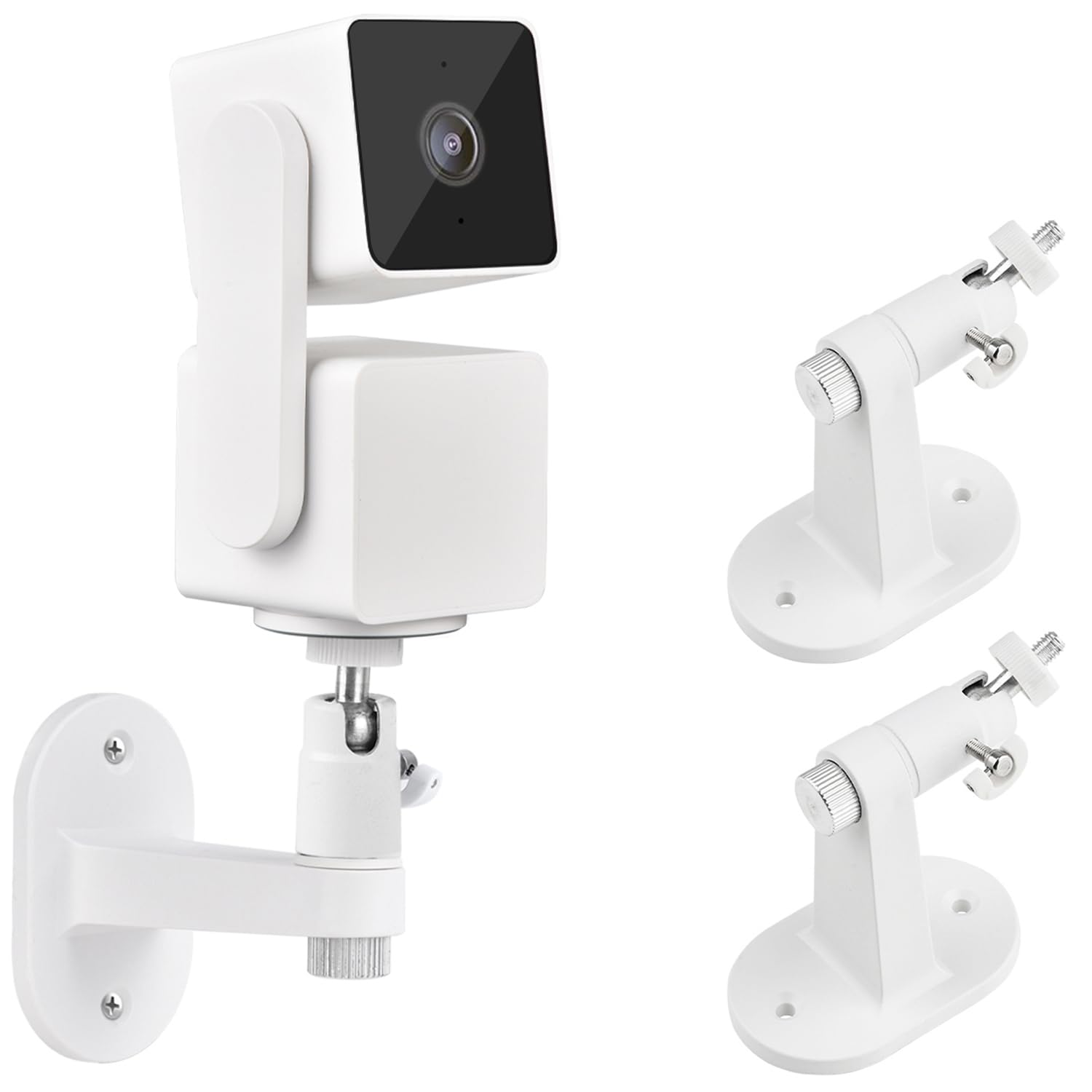 2Pack Wall Mount for Wyze Cam Pan V3, Wyze Cam Pan V2, Wyze Cam V3, Wyze Cam Outdoor, 360°Swivel +90°Tilt Adjustable Wall Mount for Wyze Outdoor Indoor Camera System