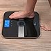 1byone Body Fat Scale Body Scale Bathroom Scale with Tempered Glass, 180kg/400lb Weight Capacity, 10 Users Auto Recognition, Measures Weight, Body Fat, Water, Muscle, Calorie and BMI, Black
