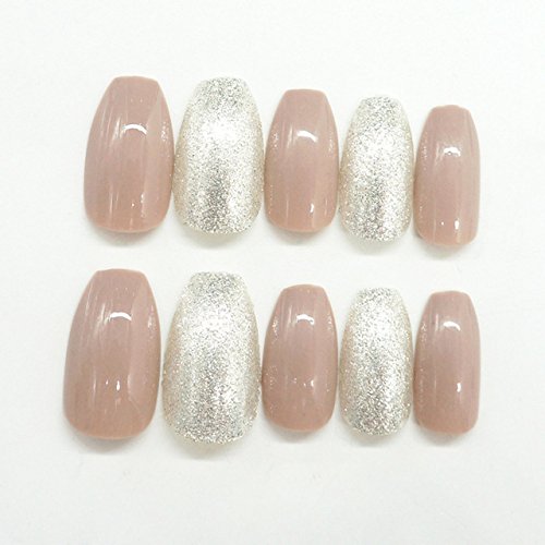 Buy Generic Coffin Pure Light Blue Matte Fake Nails Medium Flat
