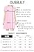AUSELILY Womens Long Sleeve Flowy Casual Dance T-shirt Dress (XL, Mauve)