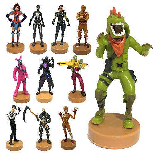 PMI Fortnite Authentic Toys with Stamp, Set of 12 - Skull Trooper, Skull Ran & Other Popular Fornite Battle Royale Characters - C Series Collection 3 of 3 for Boys & Girl