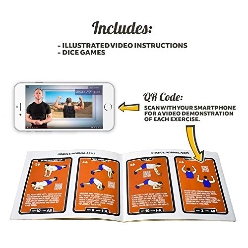 Stack 52 Quick Sweat Fitness Dice. Bodyweight Exercise Workout Game. Designed by a Military Fitness Expert. Video… - Image 5