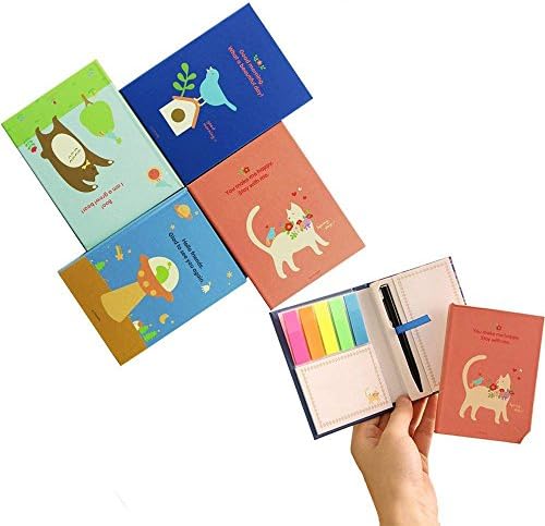 4 PCS Nextnol Cute Sticky Note Books for Kid Friend Women Girl as a Gift