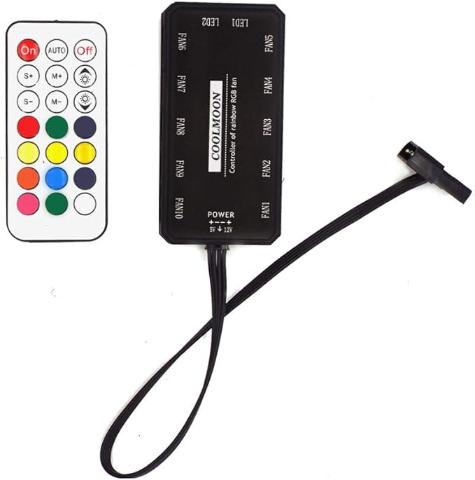 Accrie 12V 6PIN Colorful Light 12CM DC Computer Chassis Cooling Case