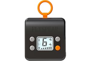 FLYSPEAR Wireless Pet Barrier - Rechargeable Indoor Barrier with 6 Adjustable Range Radius up to 7 ft, 6 Adjustable Safe Static Intensity, Electric Fence for Dogs with Hook (Transmitter Only)