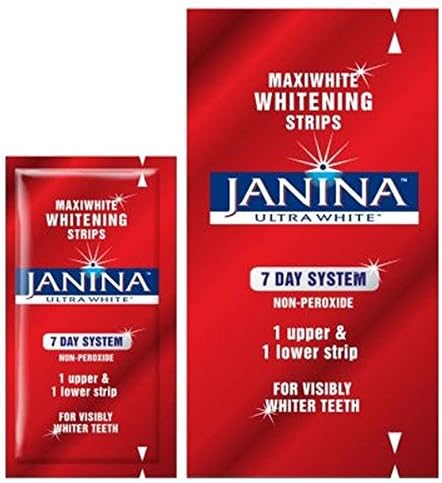 Janina Ultra White Maxiwhite Whitening Strips - 7 Day System (14 Pouches) - Pack of 6