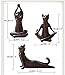 Rusty Brown Vintage Rustic Decorative Resin Animal Cat Yoga Pose Statue