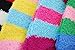 VIP Home Essentials 6 Pack of Fluffy Fuzzy Socks Two Color Wide Stripe