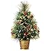 Collections Etc Fiber Optic Pine Tabletop Christmas Tree