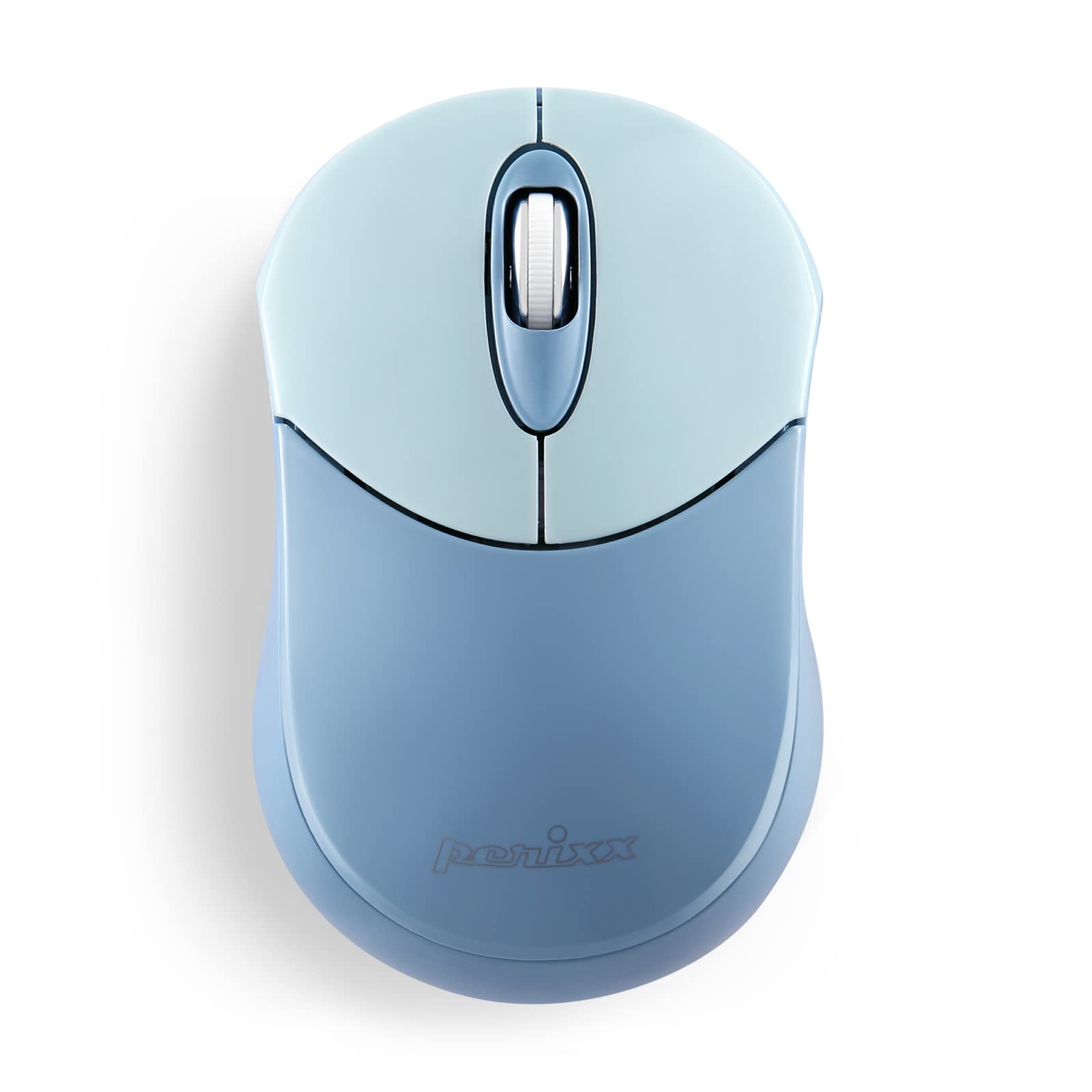 Photo 1 of Perixx PERIMICE-802BL Wireless Bluetooth Mouse - Portable Design - Compatible with Windows, iOS, and Android PC, Laptop, Tablet, and Smartphone - Blue (12142)